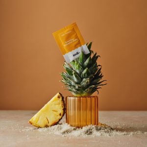 Pineapple flavoured electrolyte sachets providing magnesium minerals and hydration support for energy and performance